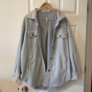 Free People Light blue Shacket